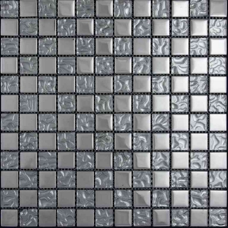 MiR Crystal Springs 11.8" x 11.8" Glossy Glass 1" Mosaic