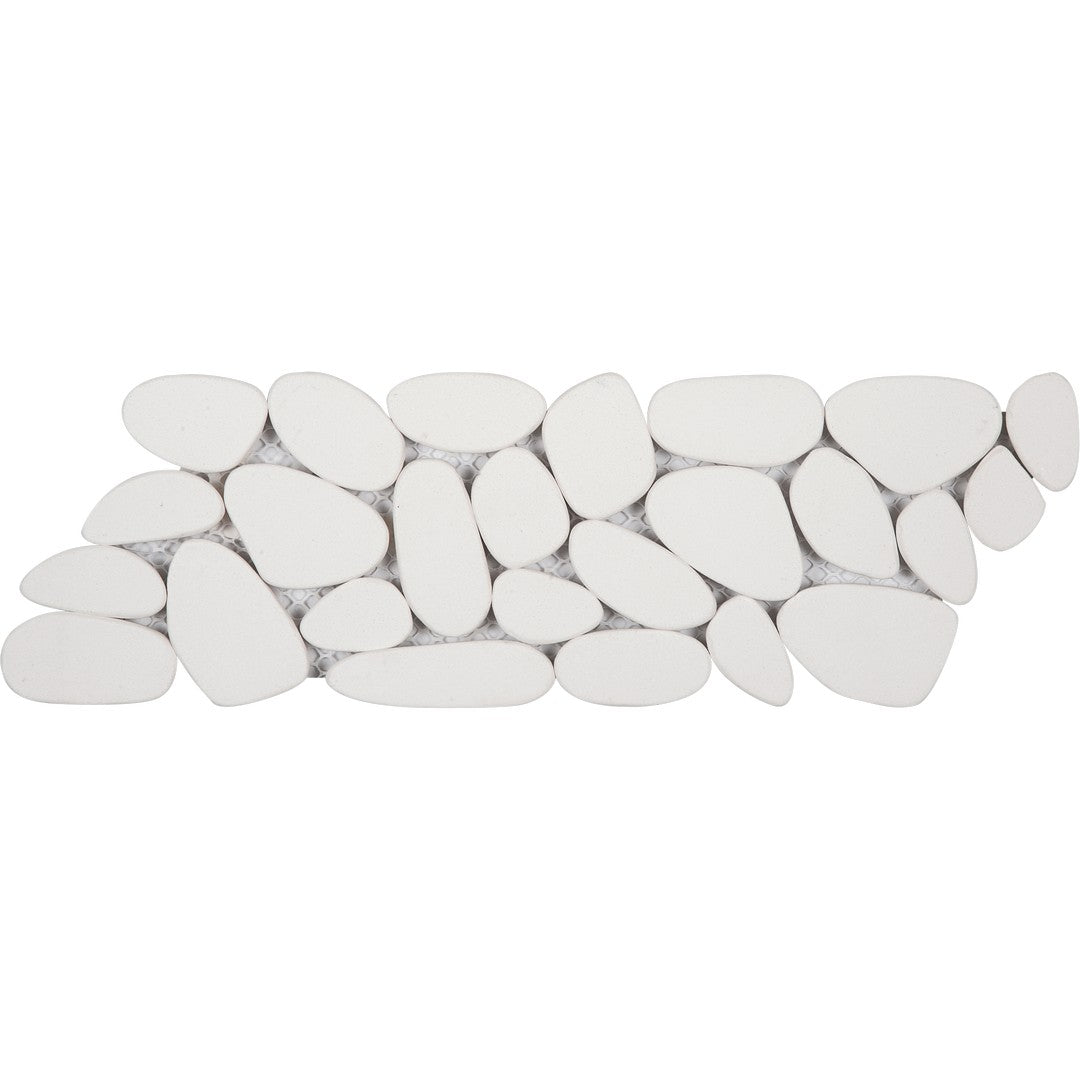 Bati Orient Bali 4" x 12" Sliced Reconstituted Pebble Natural Stone Mosaic Border