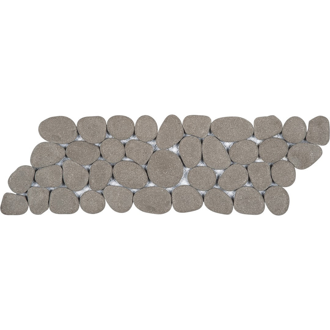 Bati Orient Bali 4" x 12" Reconstituted Pebble Natural Stone Mosaic Border