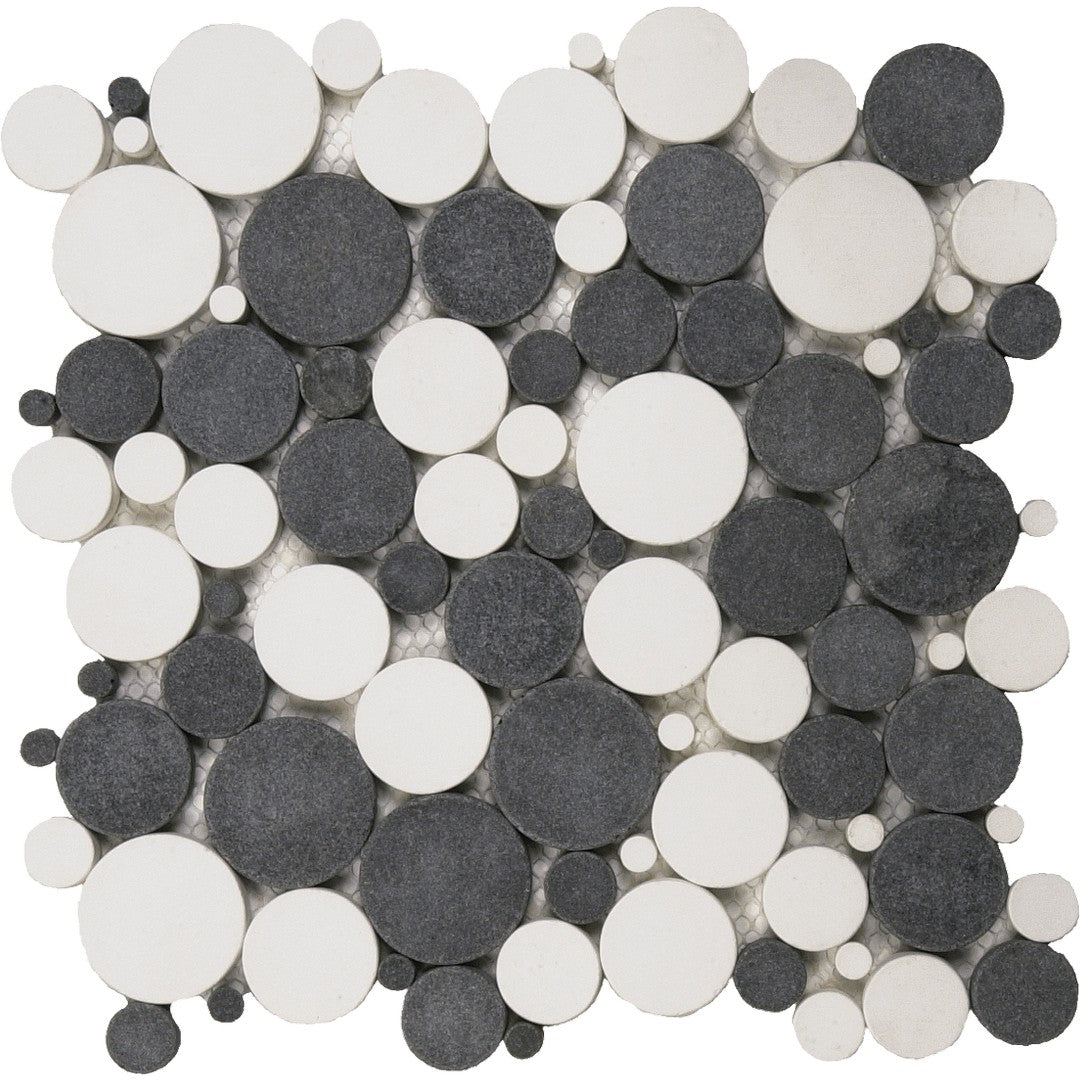 Bati Orient Exotic 12" x 12" Reconstituted Round Natural Stone Mosaic