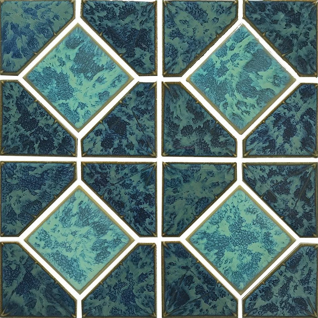 Tesoro Diamond Reflection 12" x 12" Glossy Akron Porcelain Mosaic