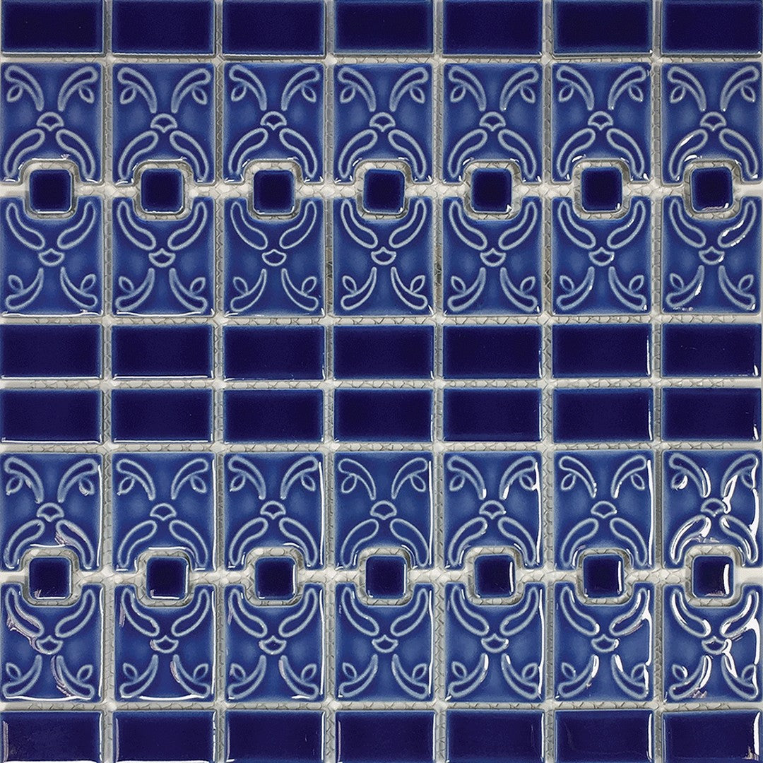 Tesoro Luciana 12" x 13" Glossy Porcelain 6" Mosaic