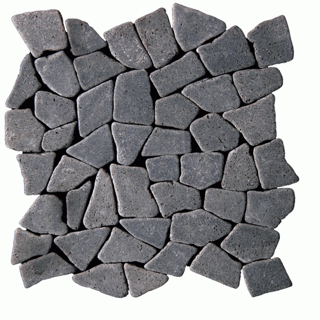 Maniscalco Botany Bay Pebbles 12" x 12" Natural Opus Lava Rock Mosaic