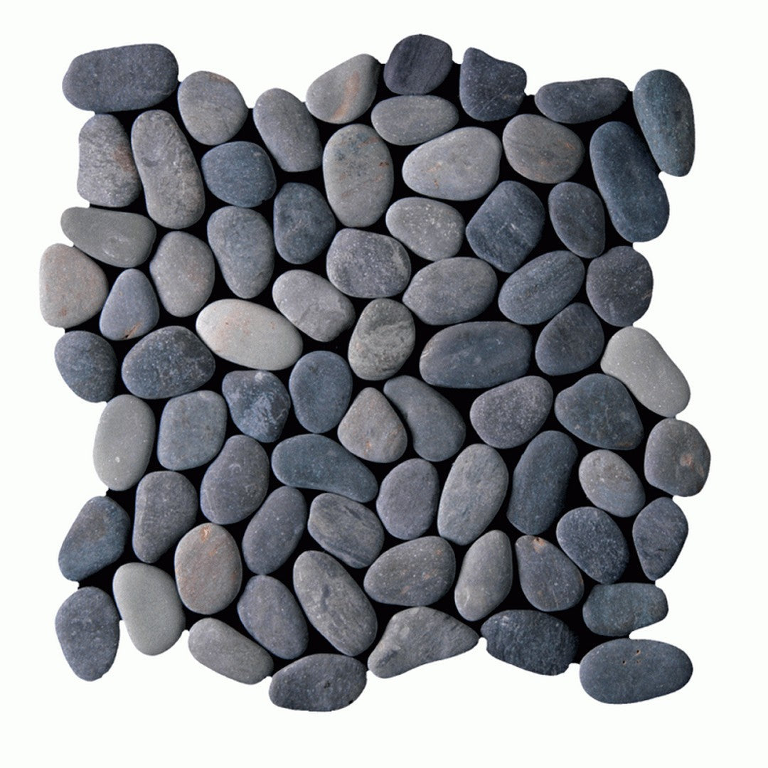 Maniscalco Botany Bay Pebbles 12" x 12" Natural River Rock Mosaic