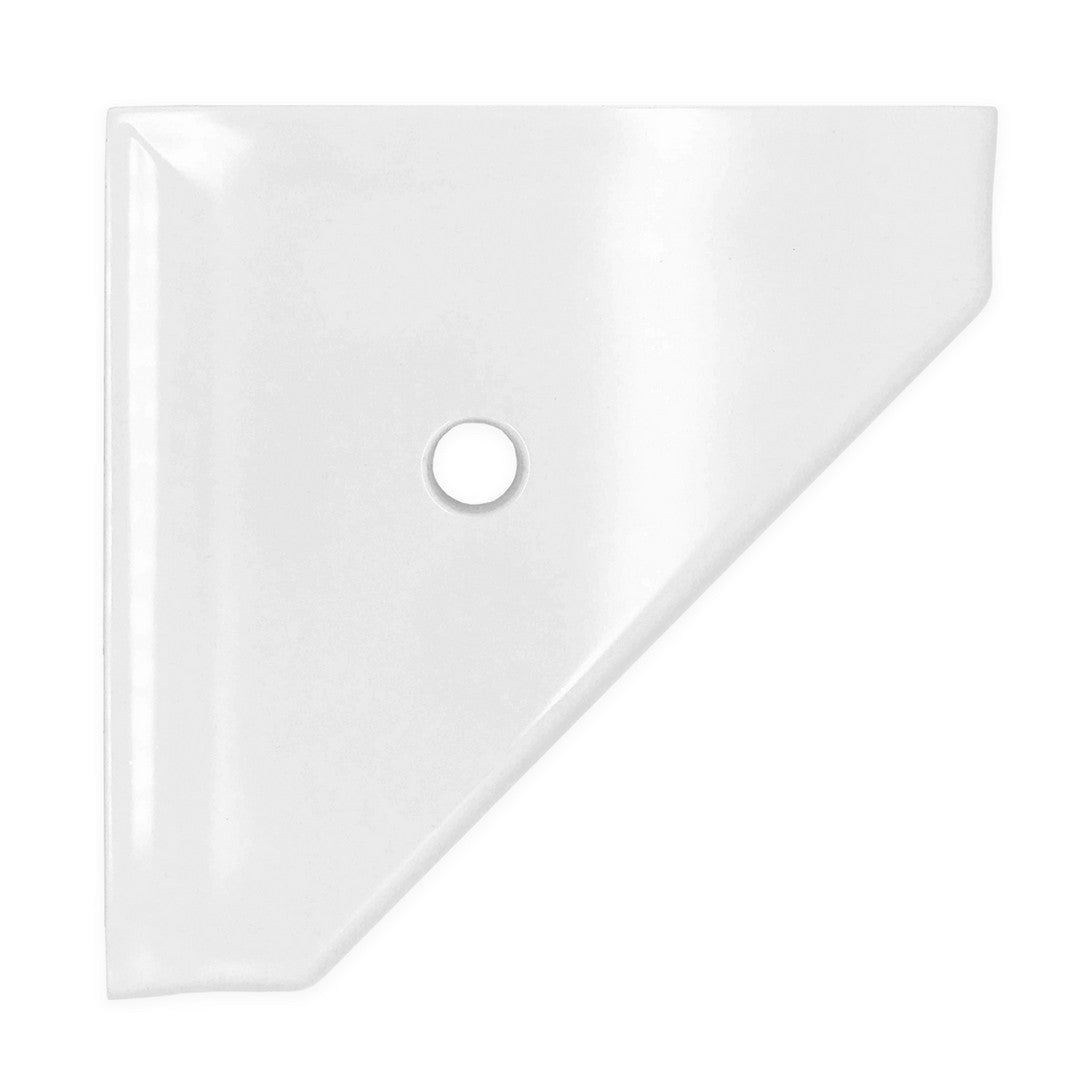 Questech Bath Accessories Geo Retrofit 8" Polished Cast Stone Corner Shelf