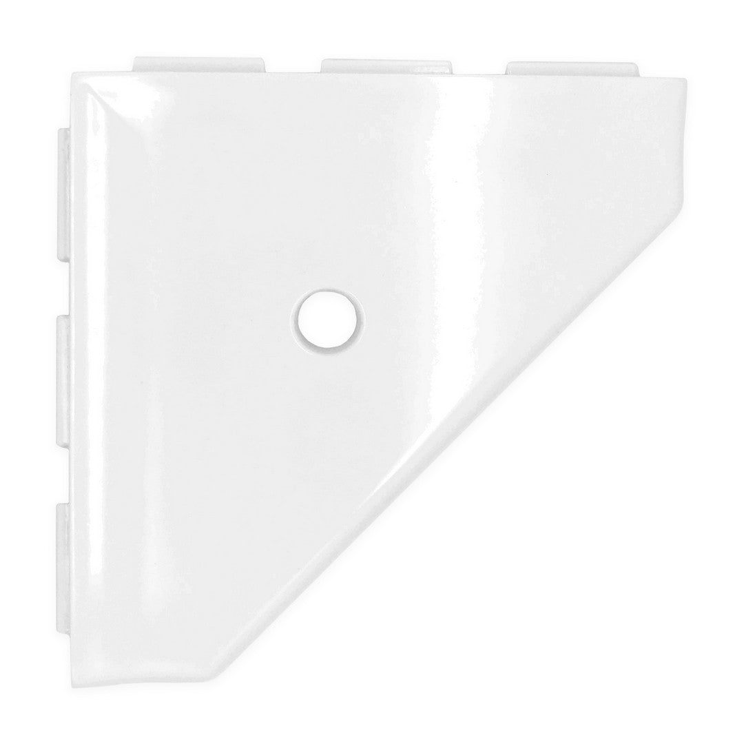 Questech Bath Accessories Geo 8" Polished Cast Stone Corner Shelf