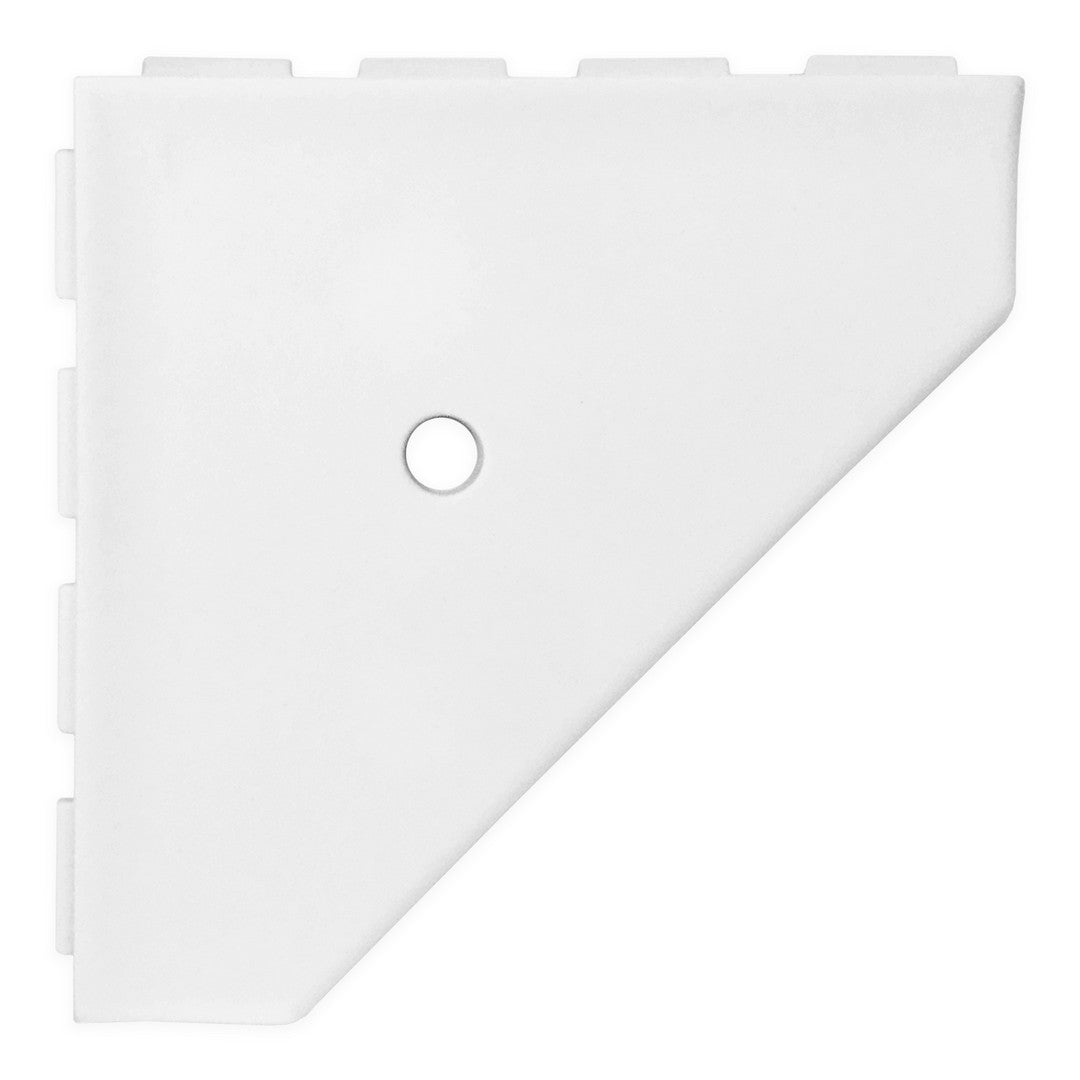 Questech Bath Accessories Geo 10" Matte Cast Stone Corner Shelf