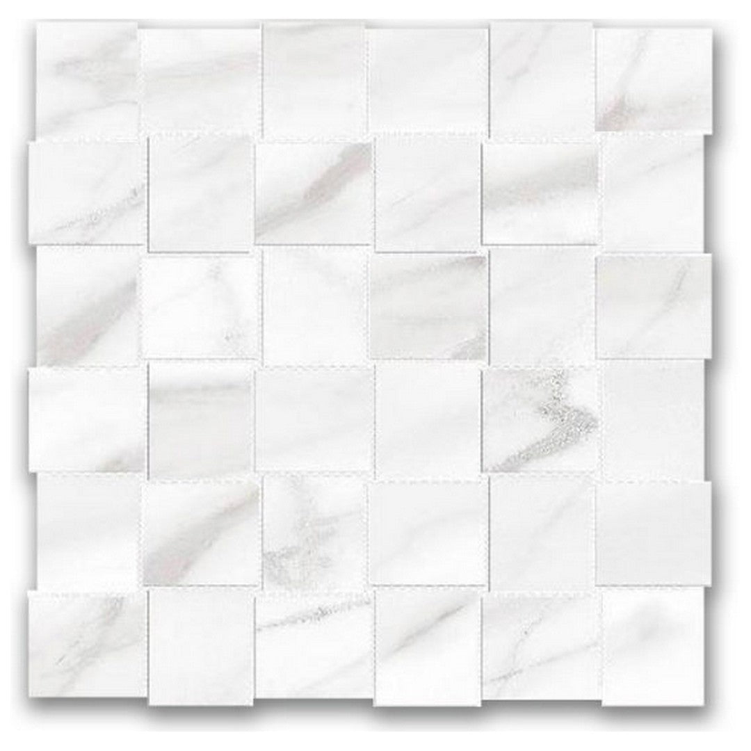 Qualis Ceramica Ardor 12" x 12" Rectified Polished Porcelain Basketweave 2" Mosaic