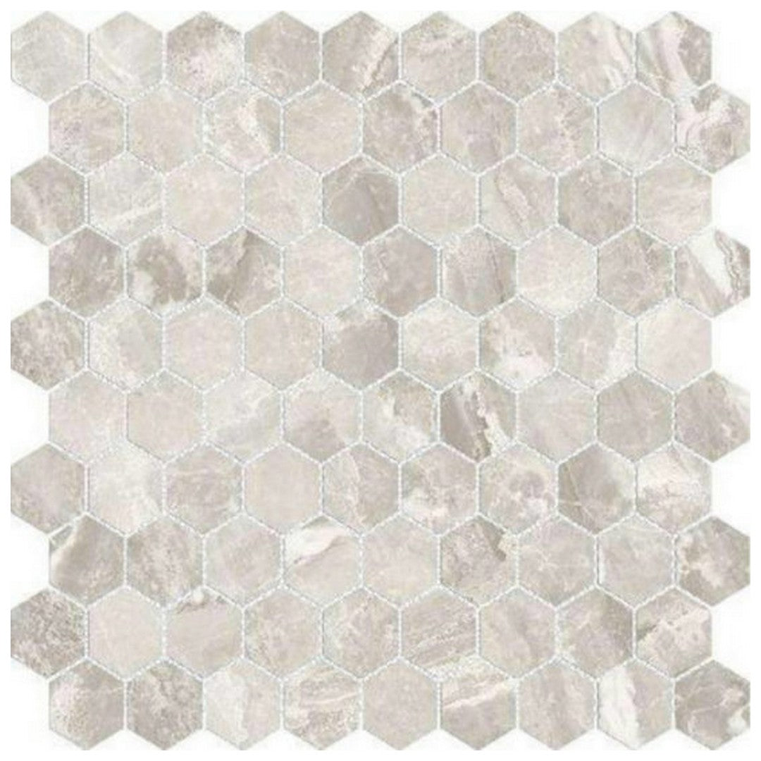 QC Ardor 12" x 12" Rectified Polished Porcelain Hexagon 1" Mosaic