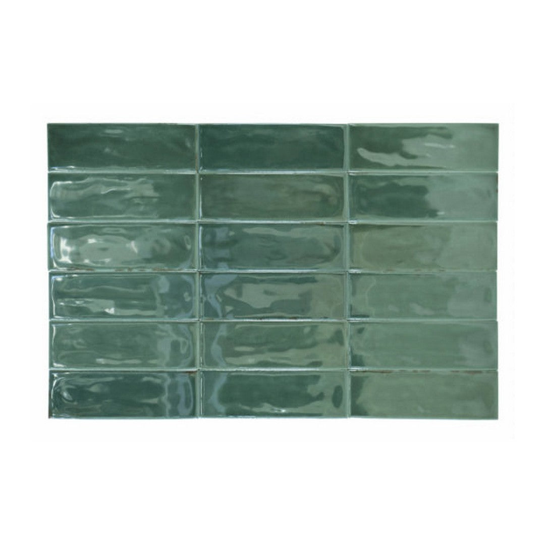 Qualis-Ceramica-Barcelona-2-x-6-Glossy-Porcelain-Tile-Green