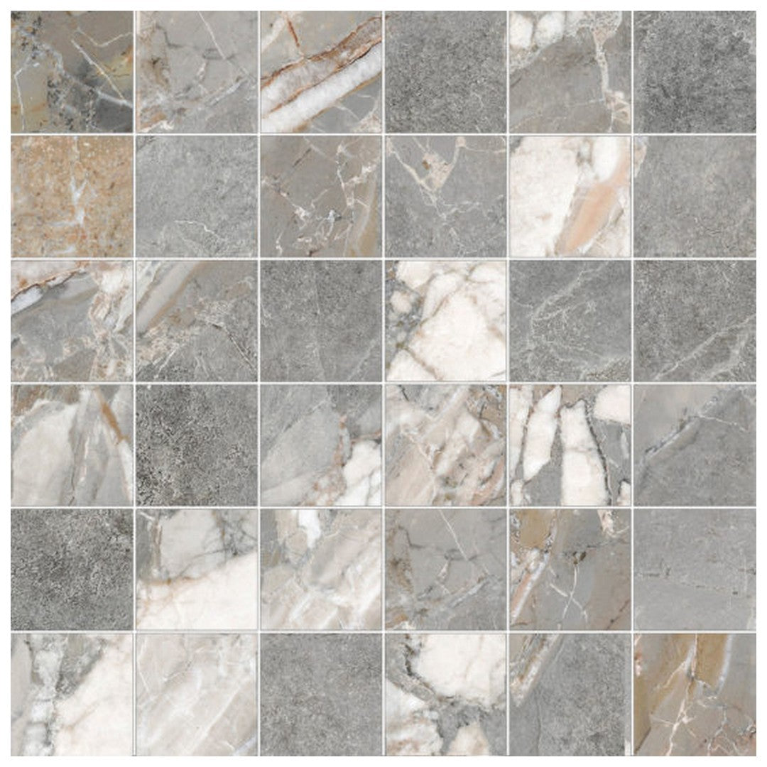 Qualis Ceramica Dynasty 12" x 12" Rectified Matte Porcelain 2" Mosaic