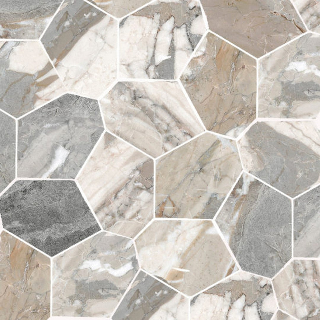 Qualis-Ceramica-Dynasty-11-x-12-Rectified-Porcelain-Eggs-Mosaic-Grey-Pol/Mat