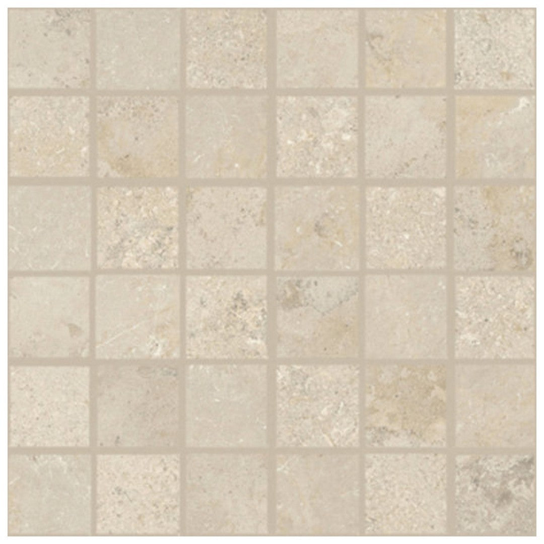 Qualis Ceramica Elevation 12" x 12" Rectified Natural Porcelain 2" Mosaic