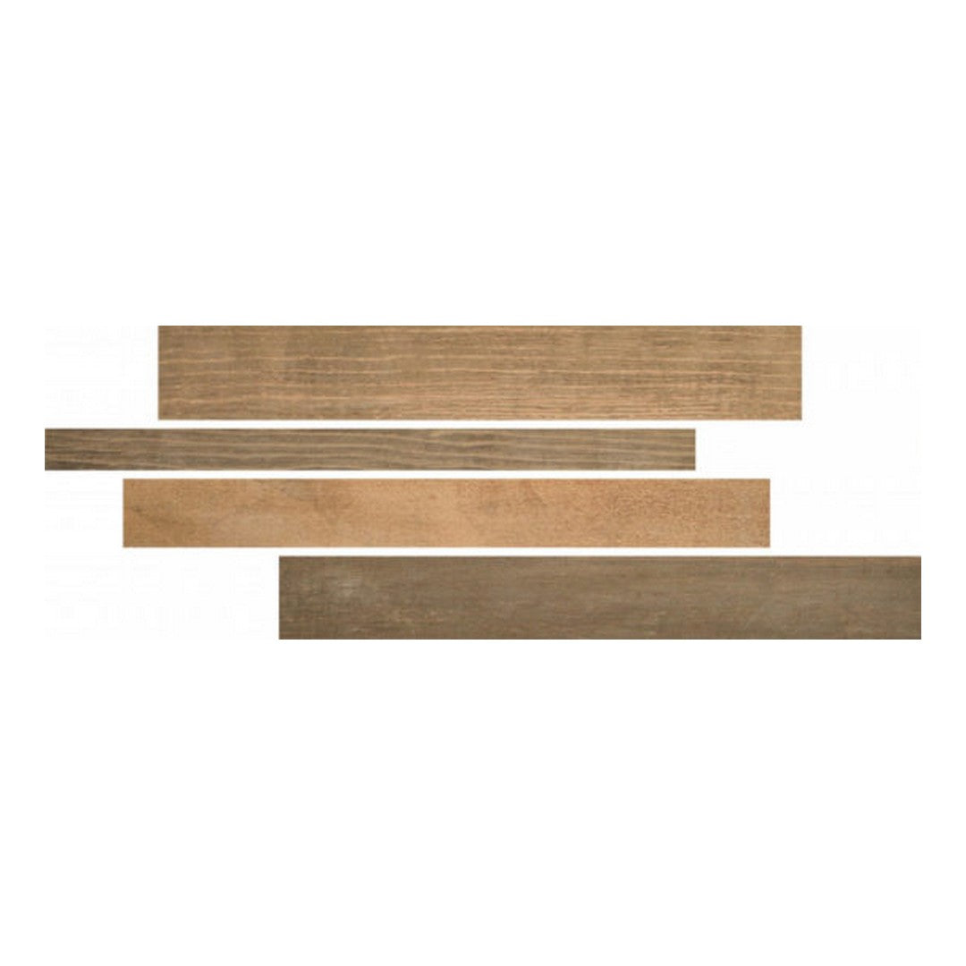 Qualis Ceramica Highland 6" x 15" Rectified Matte Porcelain Linear Mosaic