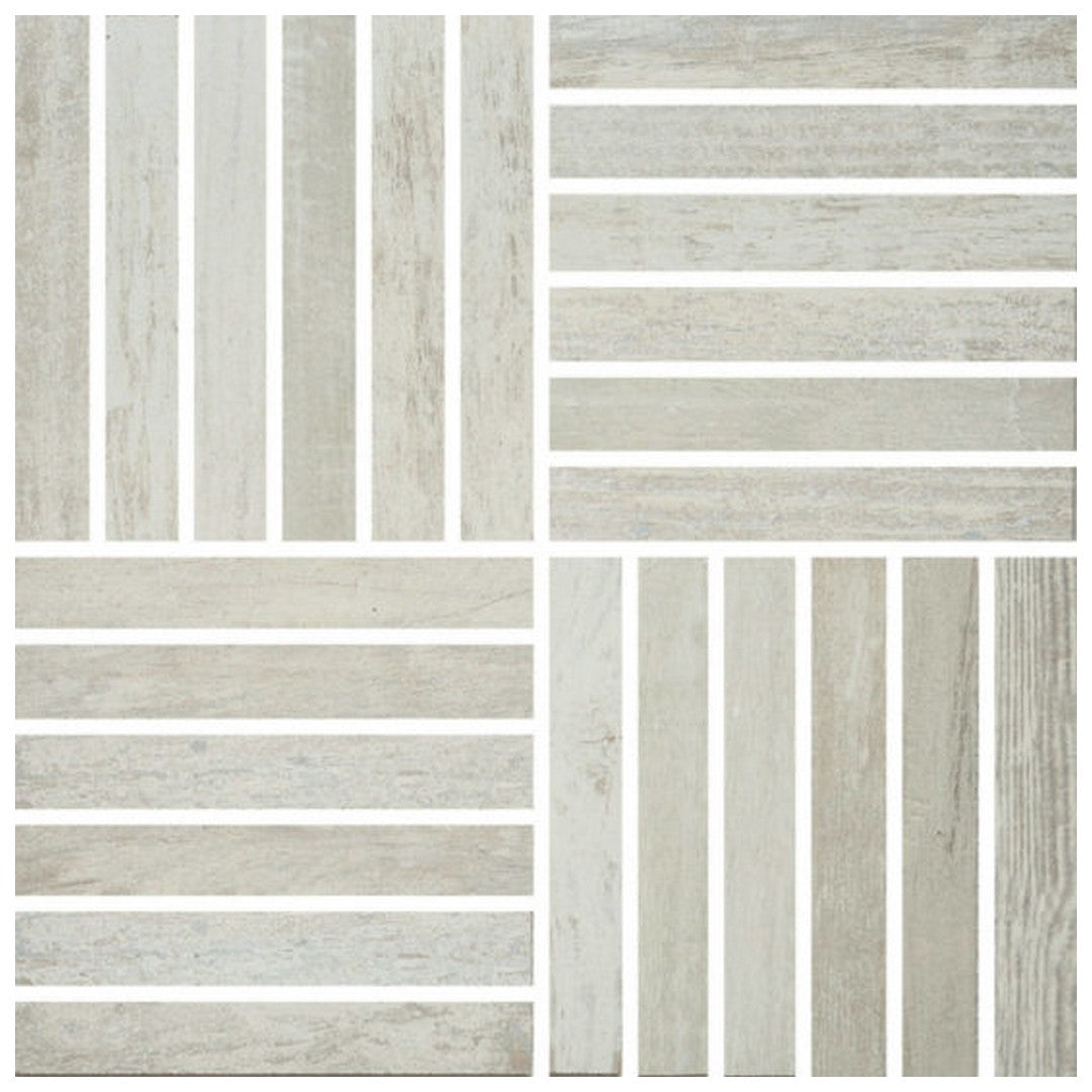 Qualis Ceramica Highland 12" x 12" Rectified Matte Porcelain Strip Mosaic