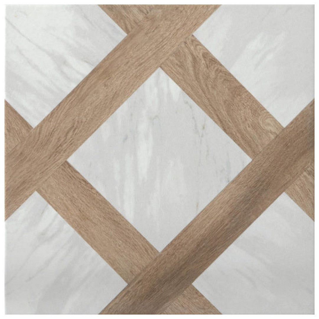 Qualis Ceramica Intarsio 10" x 10" Polished Porcelain Tile