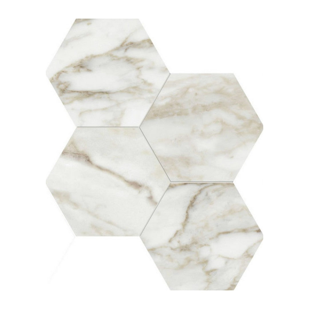 Qualis Ceramica Luxury 12" x 12" Rectified Honed Porcelain 6" Hexagon Tile