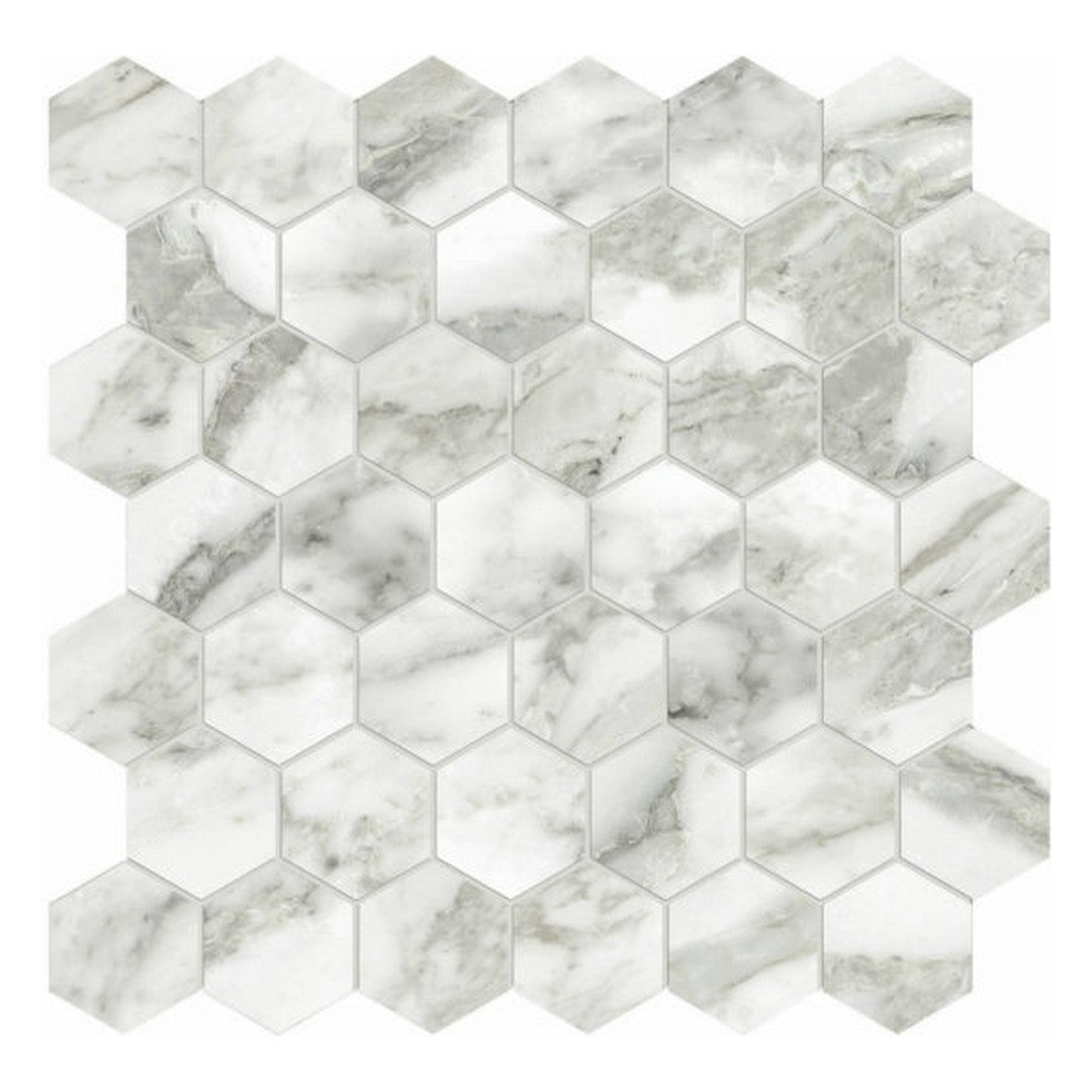 Qualis Ceramica Luxury 12" x 12" Rectified Honed Porcelain 2" Hexagon Tile