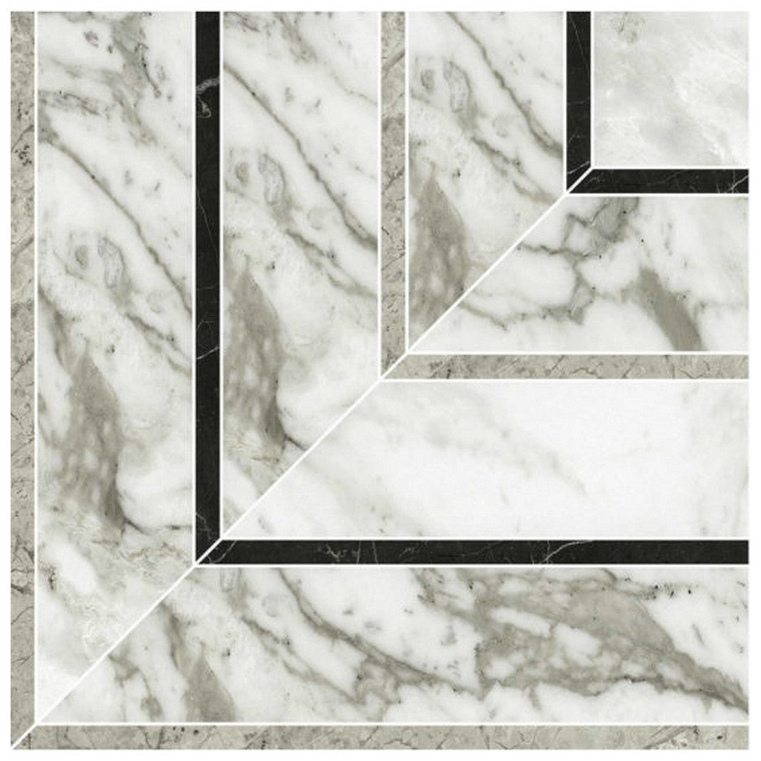 Qualis Ceramica Luxury 8" x 8" Rectified Honed Porcelain Picco Mosaic