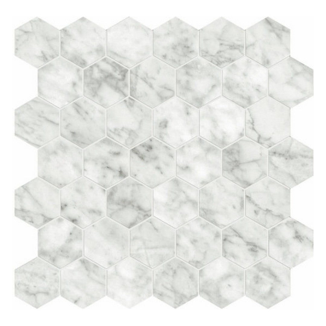 QC Luxury 12" x 12" Rectified Polished Porcelain 2" Hexagon Tile