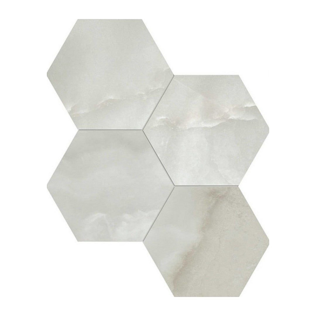 Qualis Ceramica Luxury 12" x 12" Rectified Honed Porcelain 6" Hexagon Tile