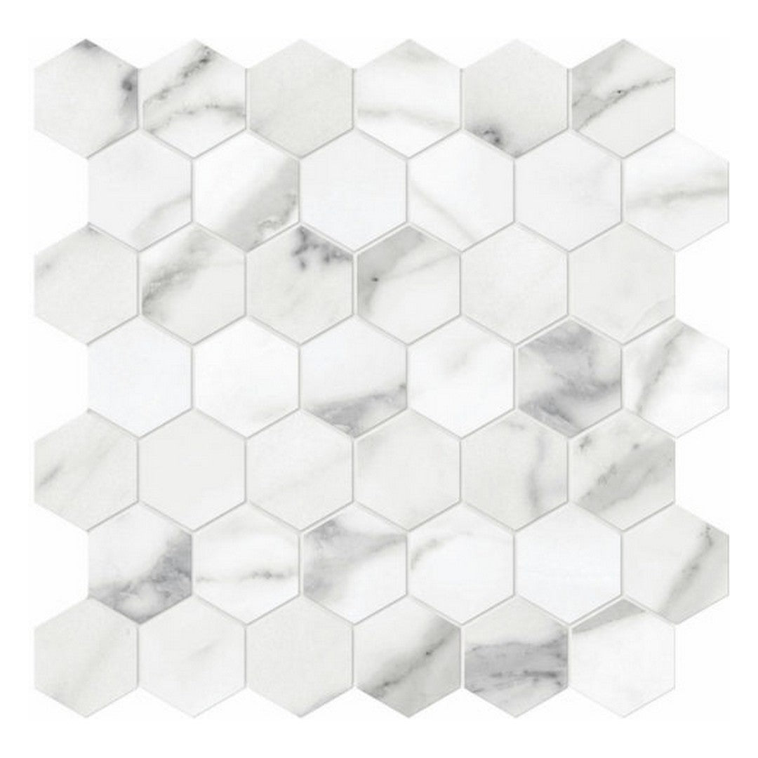 QC Luxury 12" x 12" Rectified Polished Porcelain 2" Hexagon Tile