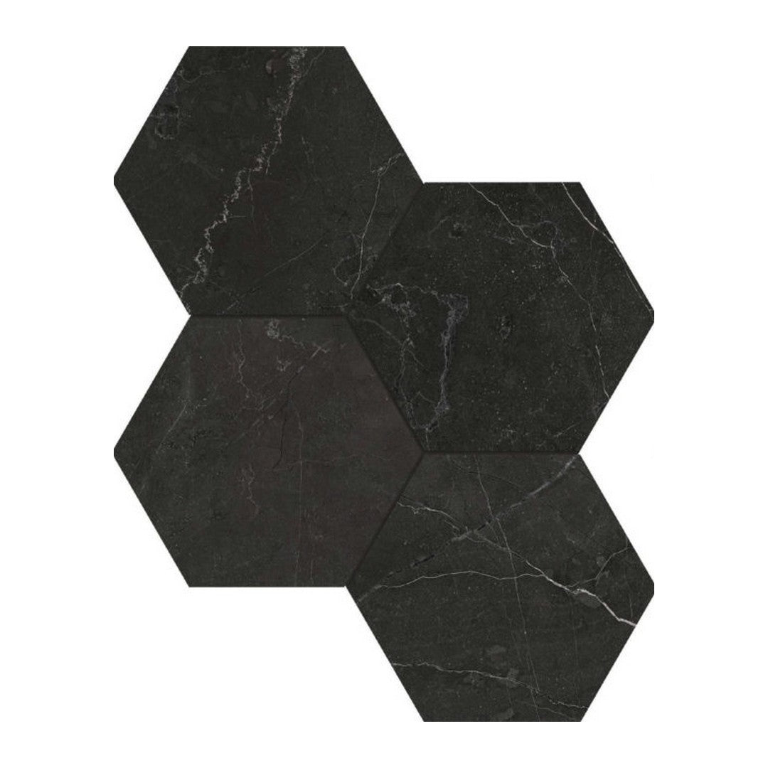 Qualis Ceramica Luxury 12" x 12" Rectified Polished Porcelain 6" Hexagon Tile