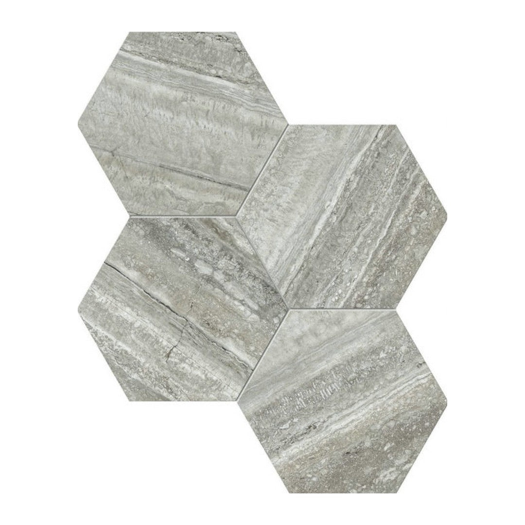 Qualis Ceramica Luxury 12" x 12" Rectified Polished Porcelain 6" Hexagon Tile