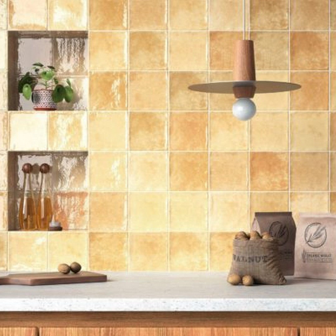 Qualis-Ceramica-Morocco-5-x-5-Glossy-Porcelain-Tile-Ochre