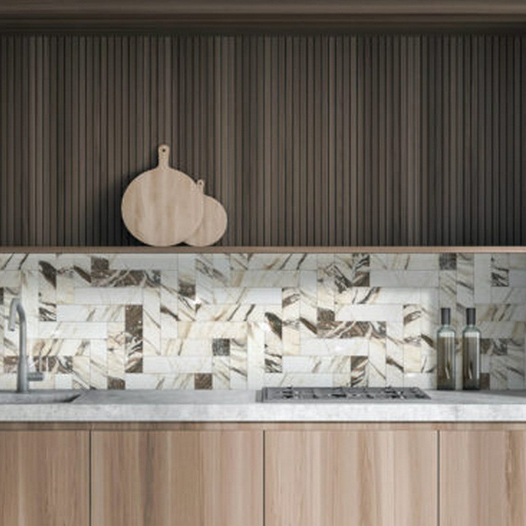 Qualis-Ceramica-Mystique-3-x-12-Rectified-Polished-Porcelain-Tile-Revere-Red