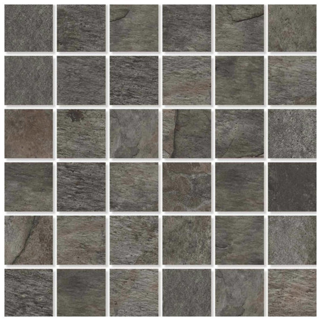 Qualis Ceramica Nepal Slate 12" x 12" Matte Porcelain 2" Mosaic