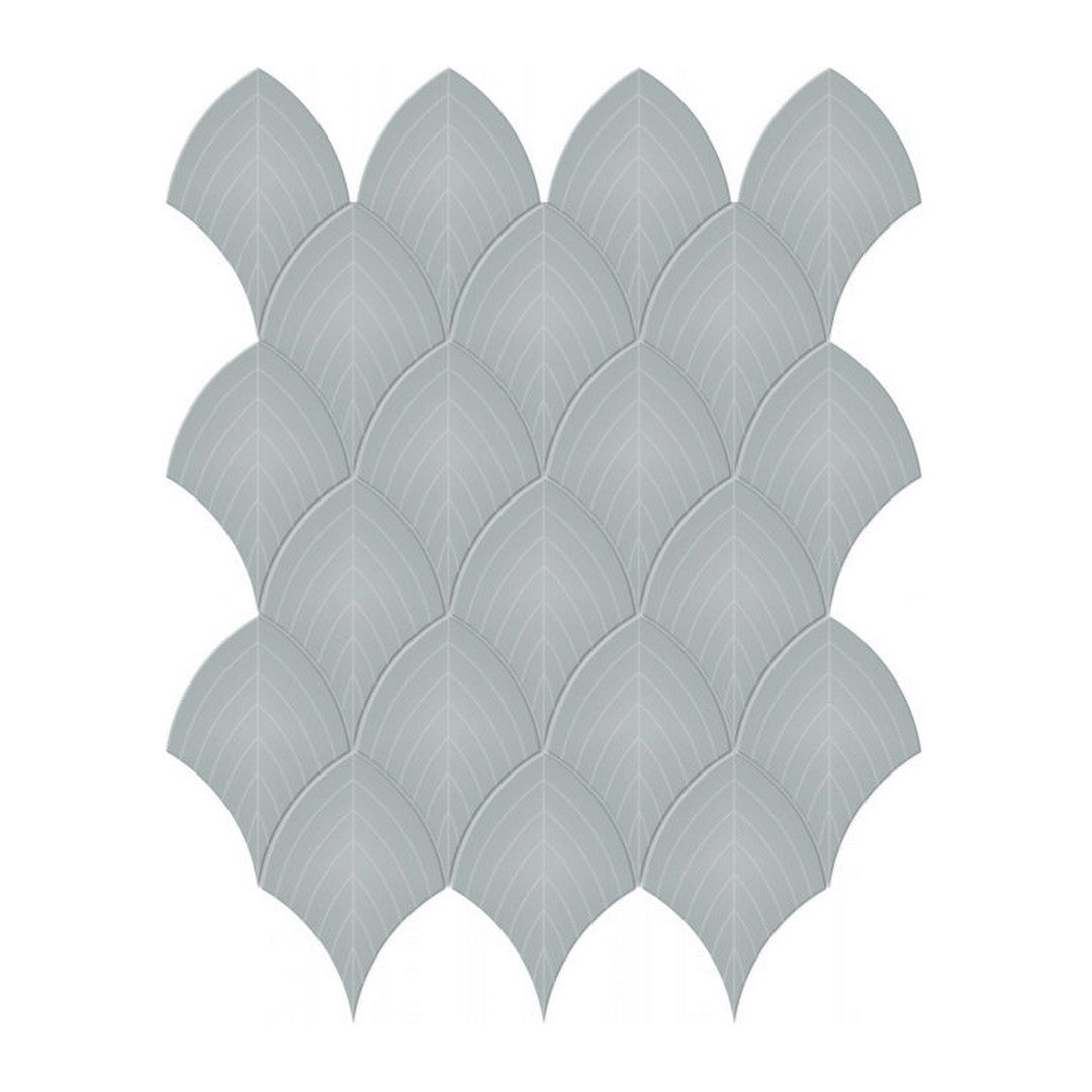 Qualis Ceramica Traditions 10.75" x 13.35" Glossy Porcelain Scallop Mosaic