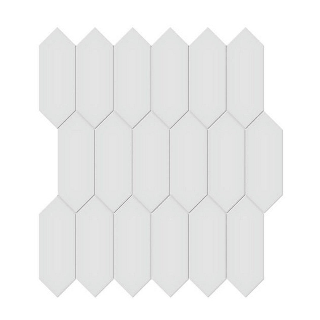 Qualis Ceramica Traditions 11.18" x 12.52" Glossy Porcelain Picket 2×5" Mosaic