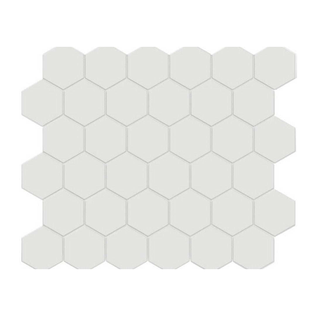 Qualis Ceramica Traditions 10.8" x 12.48" Matte Porcelain Unglazed Hex 2" Mosaic