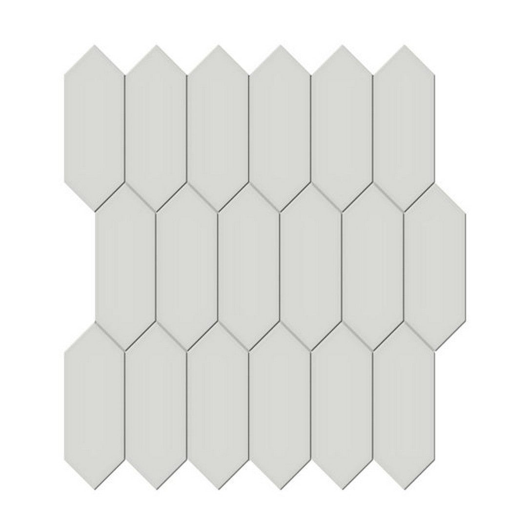 Qualis Ceramica Traditions 11.18" x 12.52" Glossy Porcelain Picket 2×5" Mosaic