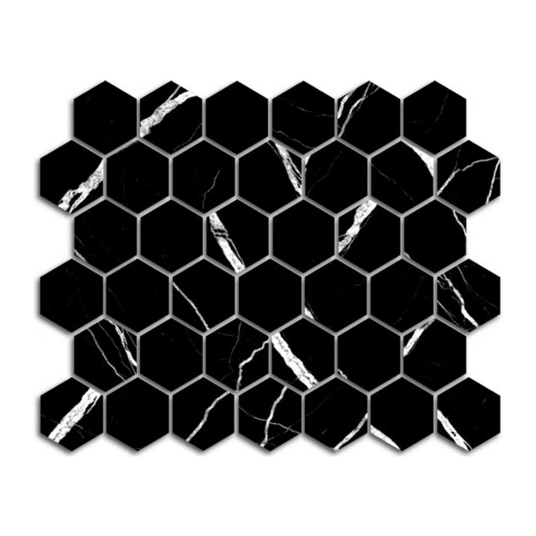 Qualis Ceramica Treasure 12" x 12" Polished Porcelain Hexagon 2" Mosaic