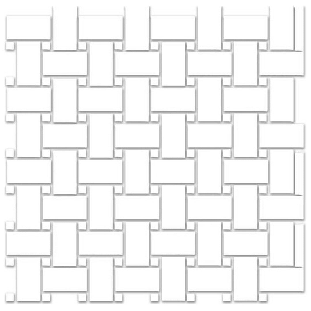 Qualis Ceramica Treasure 12" x 12" Polished Porcelain Basketweave Mosaic