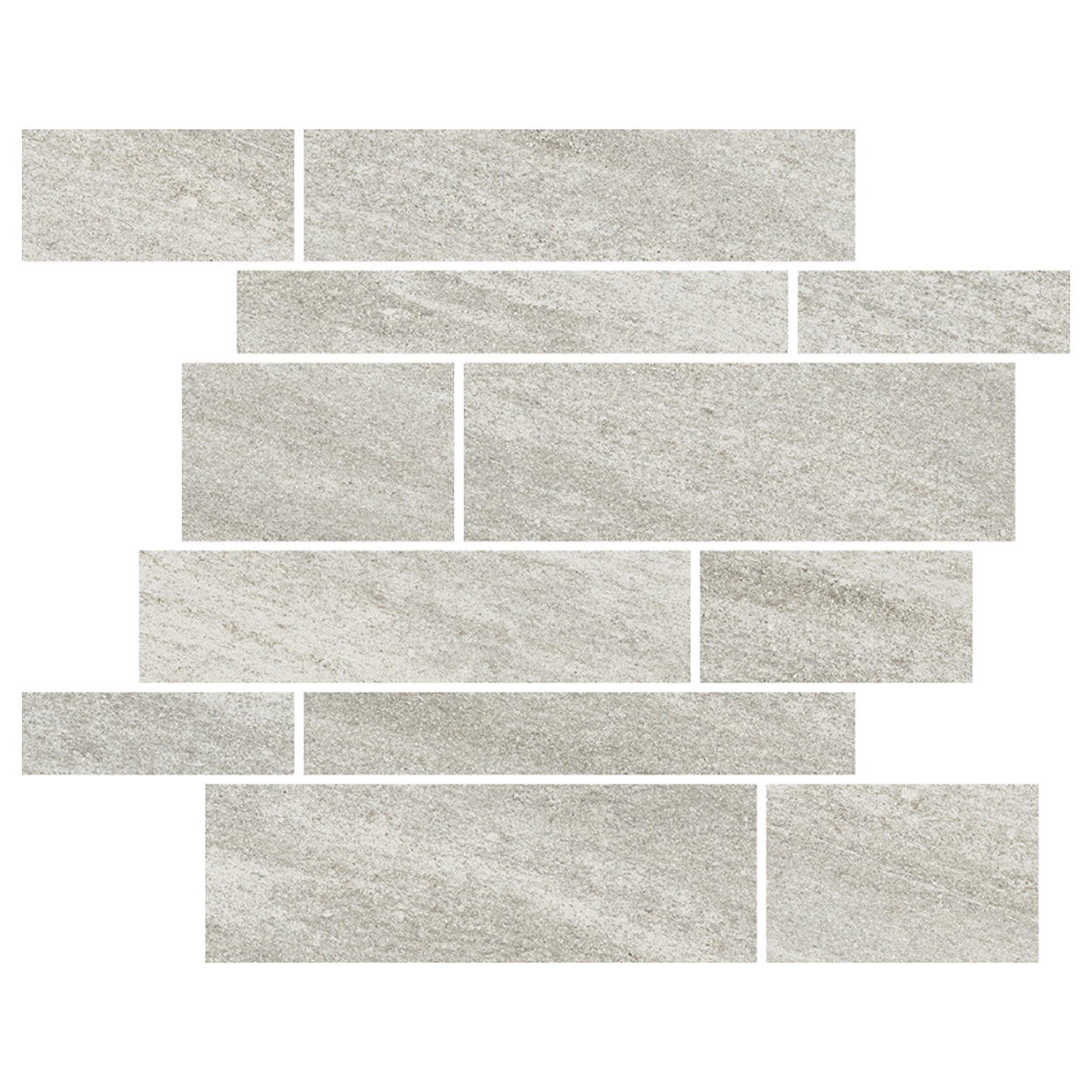 Del Conca USA Quartzite 12" x 12" Glazed Porcelain Muretto Mosaic