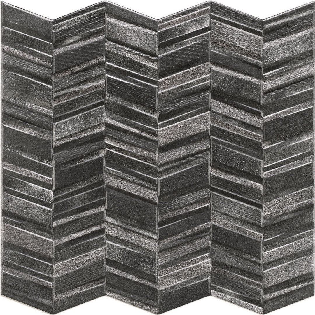 Tesoro Chevron 17" x 17" Pressed 3D Porcelain Tile