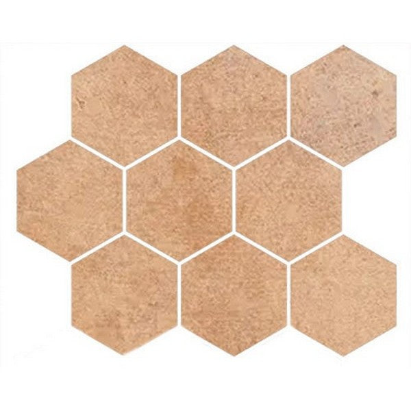 Tesoro Provenca 10.25" x 12" Rectified Matte 4" Hexagon Porcelain Mosaic