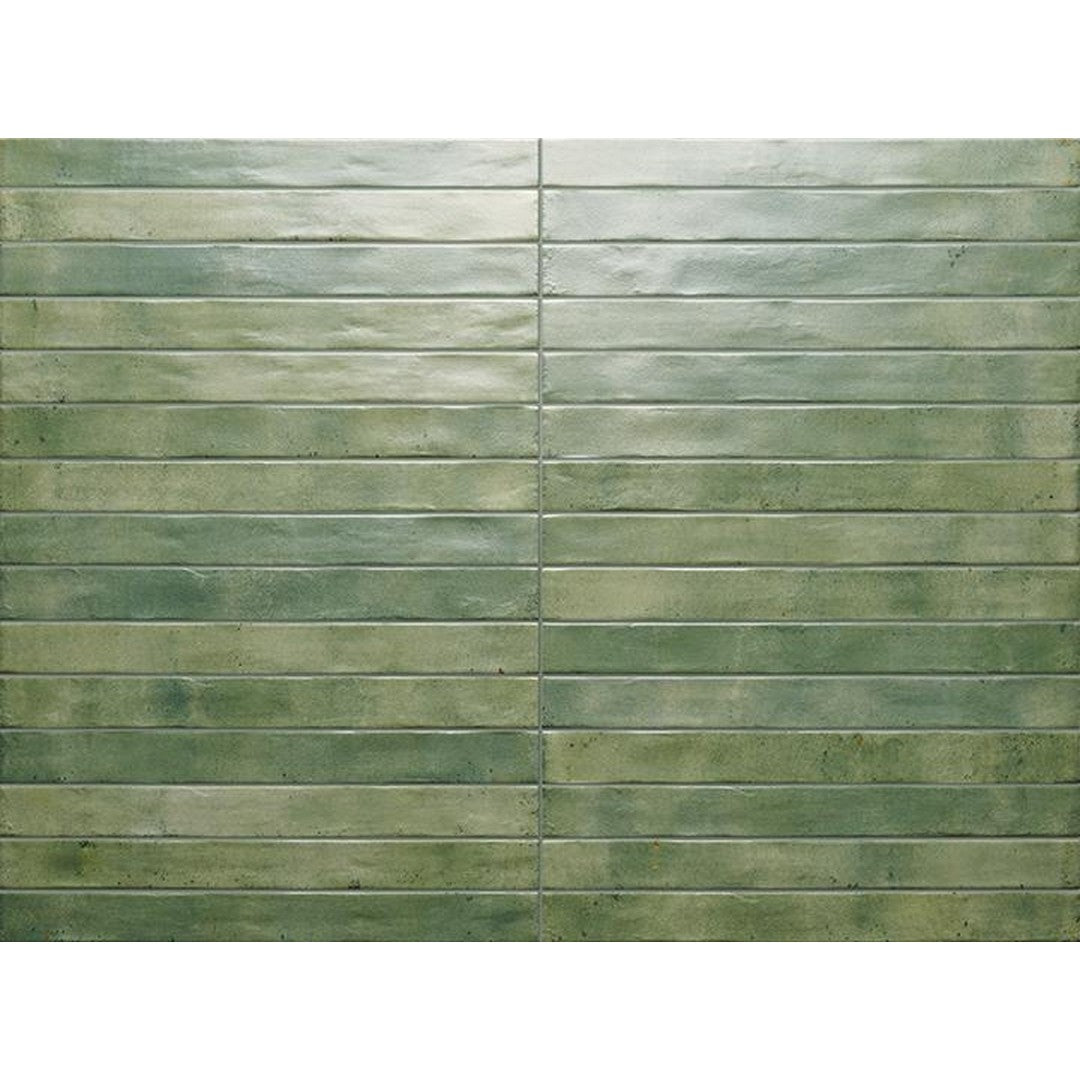 Tesoro Graffiti 2" x 18" Pressed Satin Porcelain Brick Tile