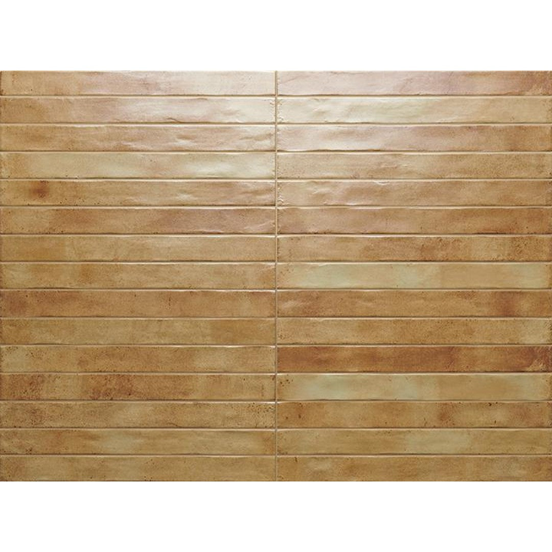 Tesoro Graffiti 2" x 18" Pressed Satin Porcelain Brick Tile