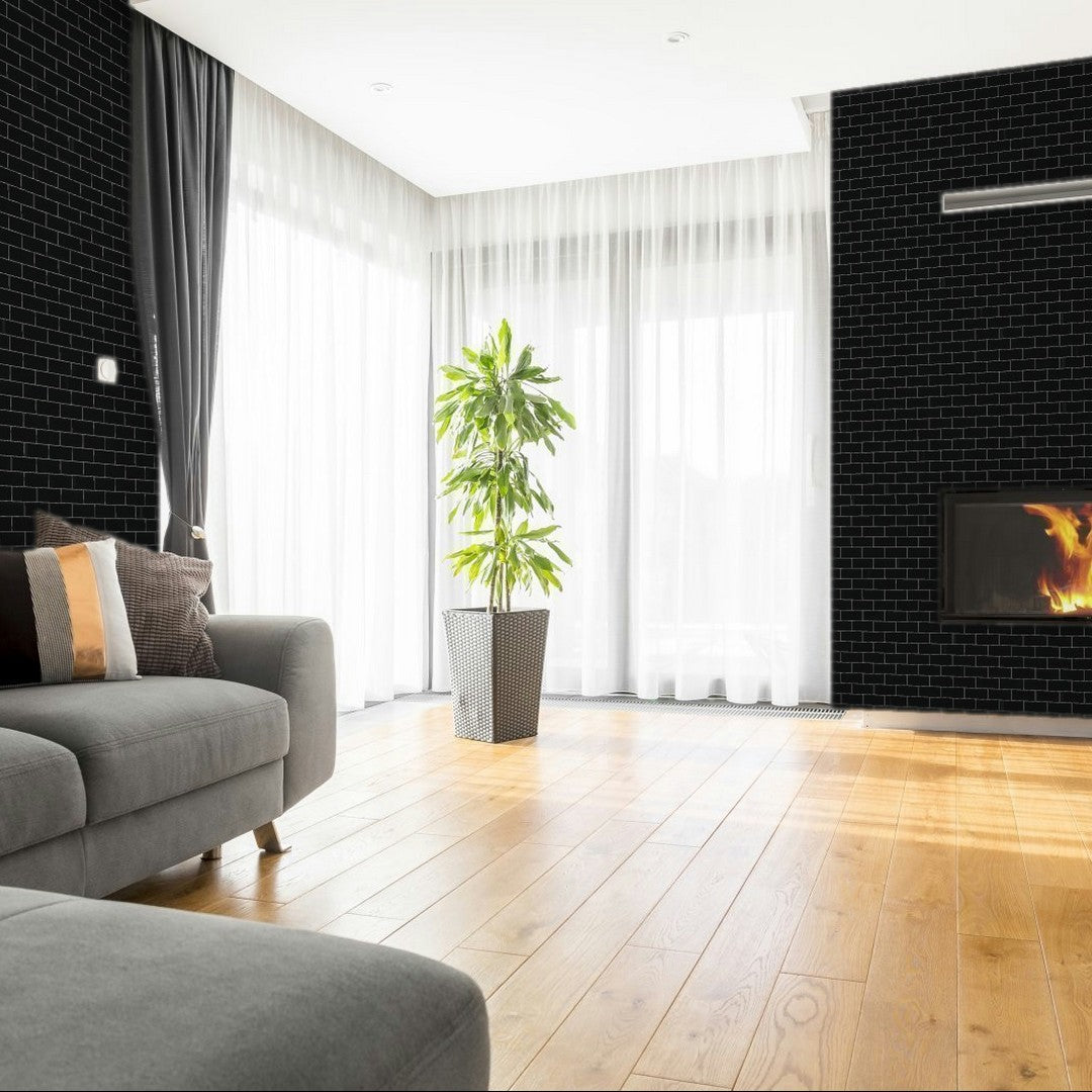 Qualis-Ceramica-Chelsea-11.6-x-11.5-Porcelain-2x4-Mini-Subway-Mosaic--Black