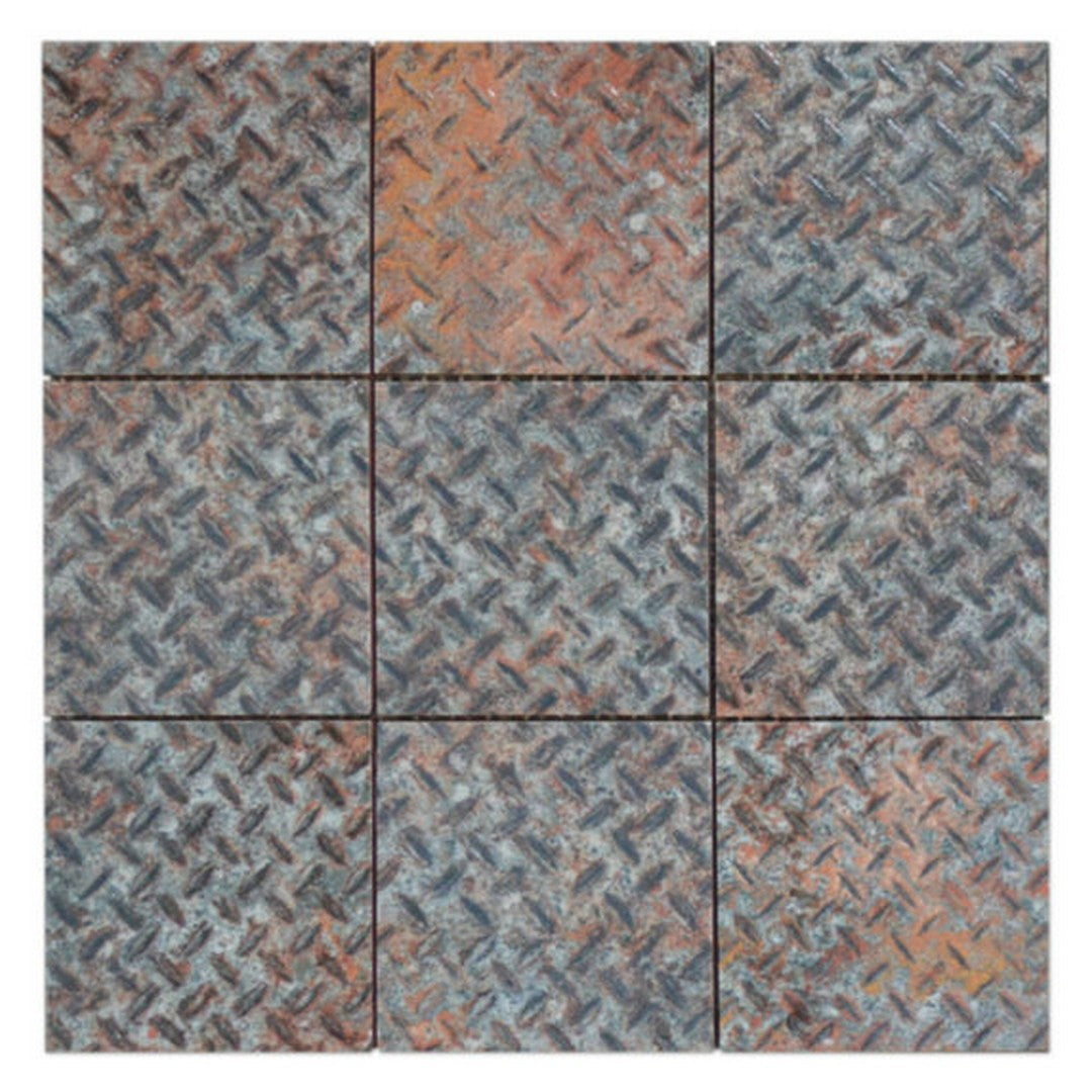 Qualis Ceramica Chelsea 12" x 12" Ceramic 4" Relief Pattern Mosaic