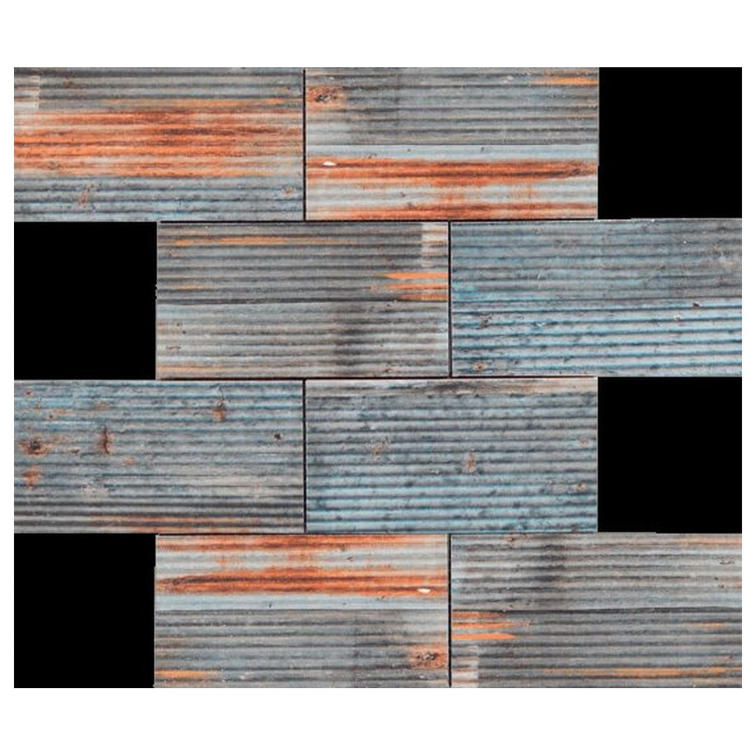 Qualis Ceramica Chelsea 12" x 12" Ceramic 2.8x6" Linear Relief Pattern Mosaic