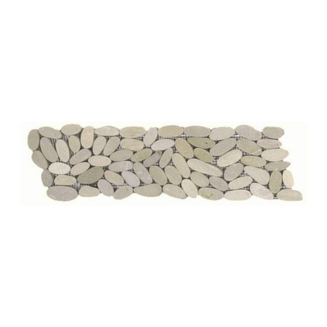 Qualis Ceramica Chelsea 4" x 12" Matte Natural Stone Pebble Border