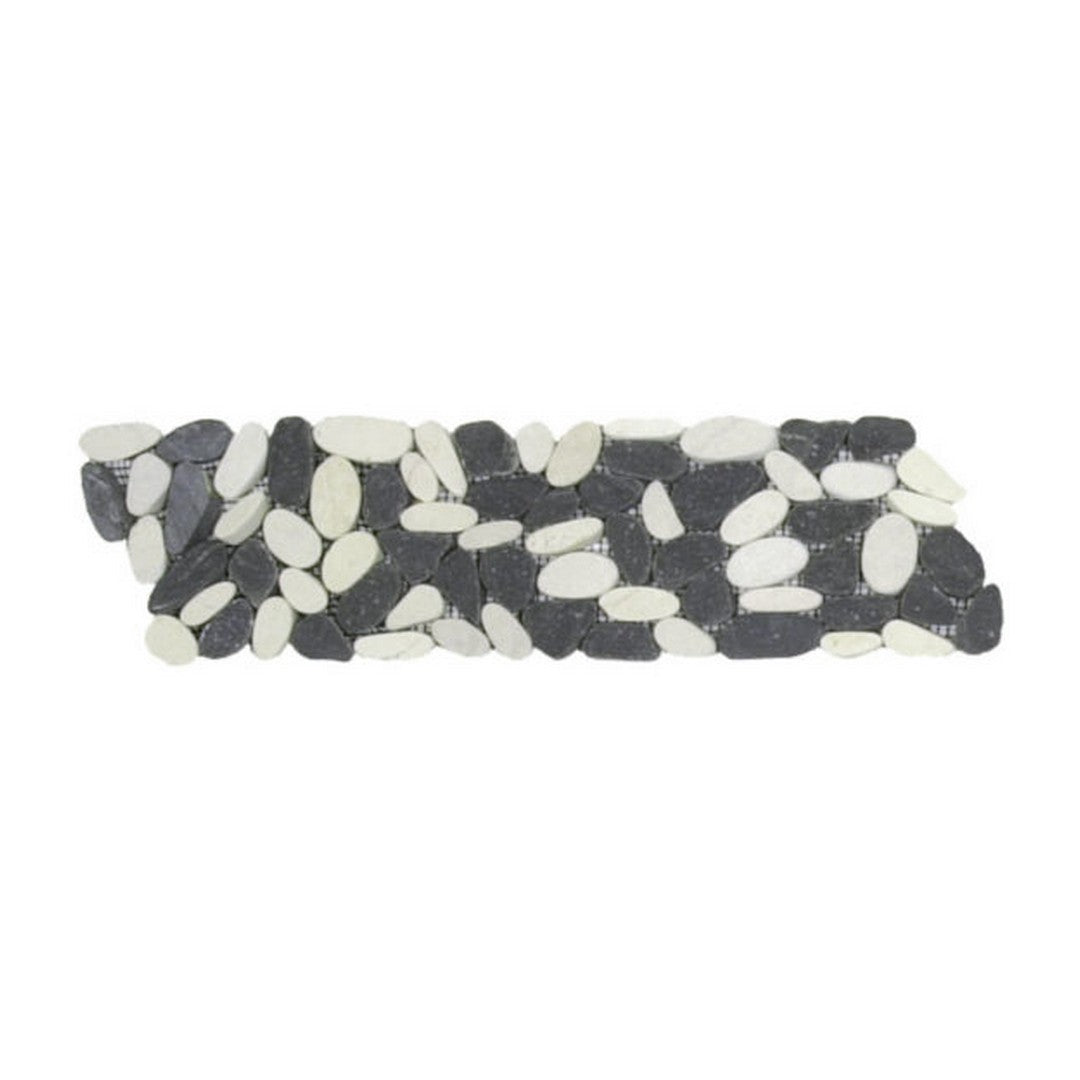 Qualis Ceramica Chelsea 4" x 12" Matte Natural Stone Pebble Border