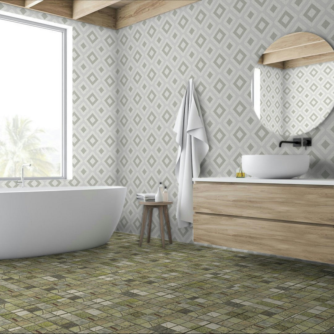 Qualis-Ceramica-Chelsea-12-x-12-Polished-Natural-Stone-2-Marble-Mosaic-Forest-Green