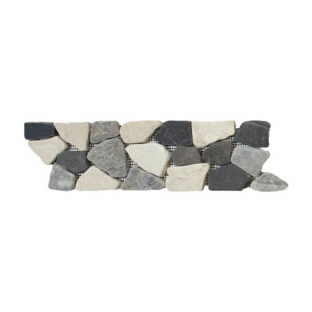Qualis Ceramica Chelsea 4" x 12" Natural Stone Opus Mosaic Border