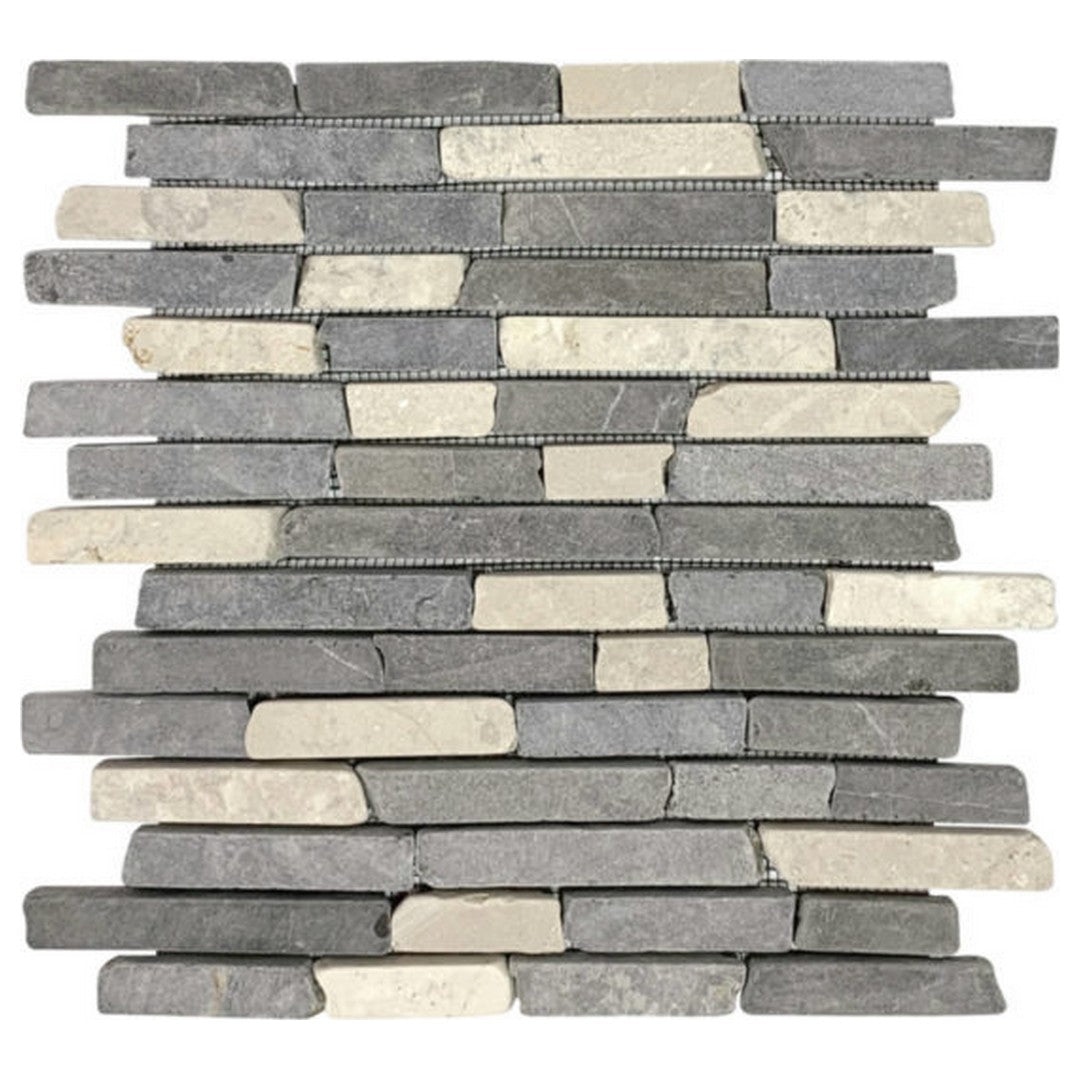 Qualis Ceramica Chelsea 11" x 12" Natural Stone Broken Brick Marble Mosaic